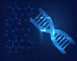 Human DNA Molecule Background Science Shining Design Template vector