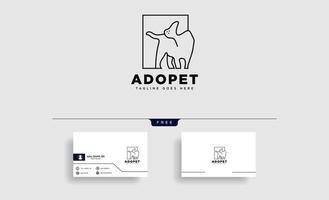 dog pet animal pin location logo template vector icon element isolated