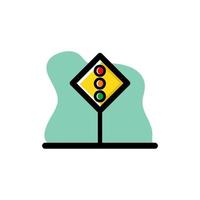 Traffic Light Sign Conceptual Vector Illustration Design Icon