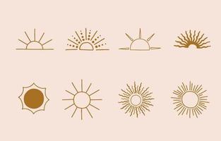 Cute background for social media with sun vector