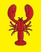 Lobster Top View Vector