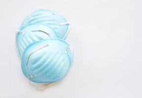 Blue medical masks photo