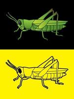 Grasshopper Side View vector