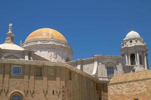 Close View of Cadiz Cathedral Domes Spain photo