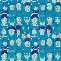 seamless pattern of audience soccer vector