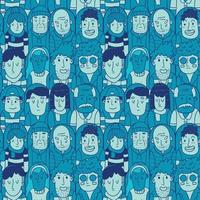 seamless pattern of audience soccer