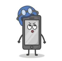 Cute Gadget Character Flat Cartoon Emoticon Vector Template Design Illustration