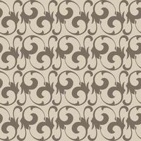 Vector seamless floral pattern with coffee color leaves on a beige background