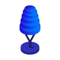 Isometric Tree On White Background vector