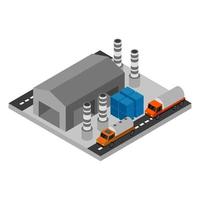 industria isométrica sobre fondo blanco vector