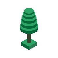 Isometric Tree On White Background vector