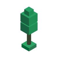 Isometric Tree On White Background vector