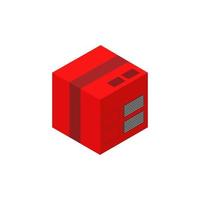 Isometric Box On White Background vector