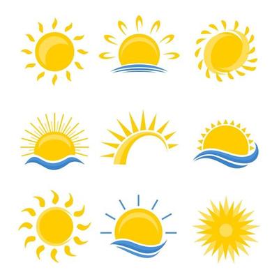 Sun Logos Vector Art & Graphics 
