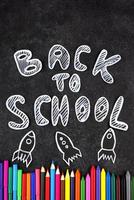 Back to school background with school supplies background photo