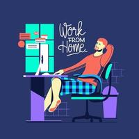 Work from Home Activity during Covid19 Outbreak vector