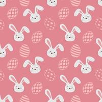 Cute cartoon characters of bunnies seamless pattern, for Easter holiday, celebrate party, print or wrapping paper vector