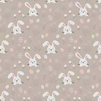 Cute bunny seamless pattern for decorative fabric textile print or wallpaper vector