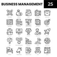 Business management line icon vector