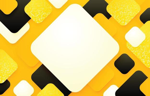 Yellow Abstract Rounded Rectangle Background