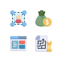 network budget browser strategy flat icon vector