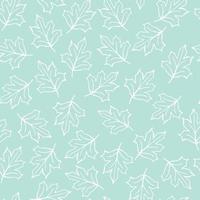 seamless pattern of doodle leaves Vector hand drawn botanical illustration use for wallpaper fabric wedding