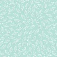 Set of seamless pattern of doodle leaves Vector hand drawn botanical illustration use for wallpaper fabric wedding