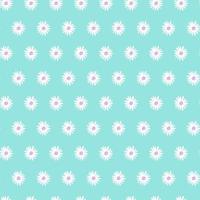 patrón floral transparente con flores de manzanilla sobre fondo azul ilustración de diseño vectorial tarjeta de invitación de boda vector