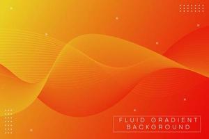 Abstract orange background with fluid shapes vector
