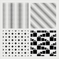 conjunto de patrones de cuadrados negros vector