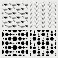 Seamless Hexagon Pattern set vector