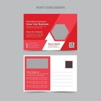 corporate business postcard design vector