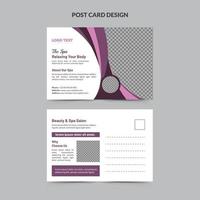 diseño de postal colorida para el nuevo diseño de spa vector
