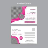 Beauty Spa Postcard Template Design vector