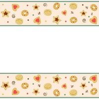 Culinary border frame with cookies vector