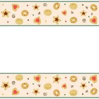 Culinary border frame with cookies vector