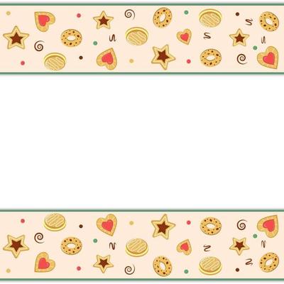 Culinary border frame with cookies