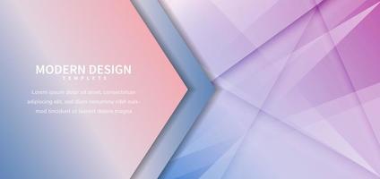 Abstract modern purple tone color and pink triangles overlapping background vector