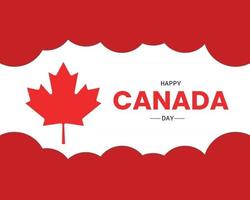 Canada Day With Cloud Paper vector