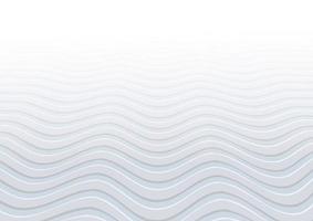 Abstract white and gray waves pattern background and texture vector