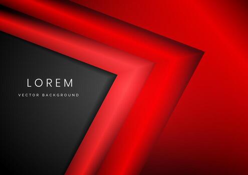 Abstract red arrow overlap layer on dark background with space for text background vector