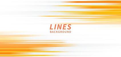 Abstract horizontal light orange stripe lines on white background vector