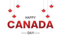 Happy Canada Day Simple Greeting vector