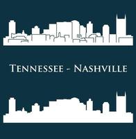 Nashville Tennessee  city silhouette vector