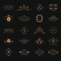 conjunto de insignias vintage vector