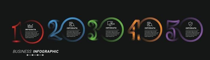 elementos de diseño de infografías de negocios conjunto de infografías 3d vector