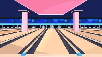 Empty bowling alley vector