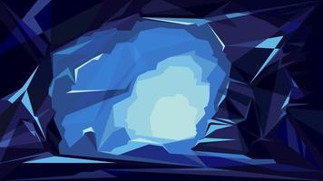 Ice cave background vector