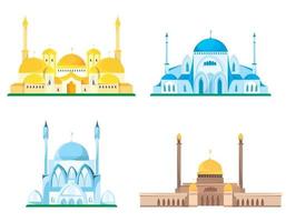 conjunto de diferentes mezquitas. vector