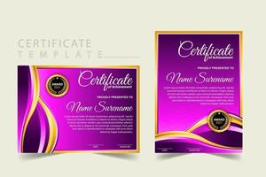 modern certificate template vector